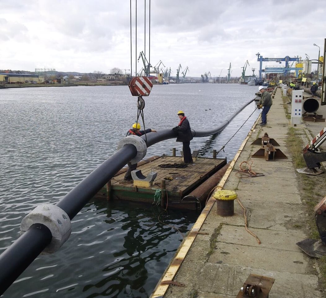 Transport of brine - technological pipelines