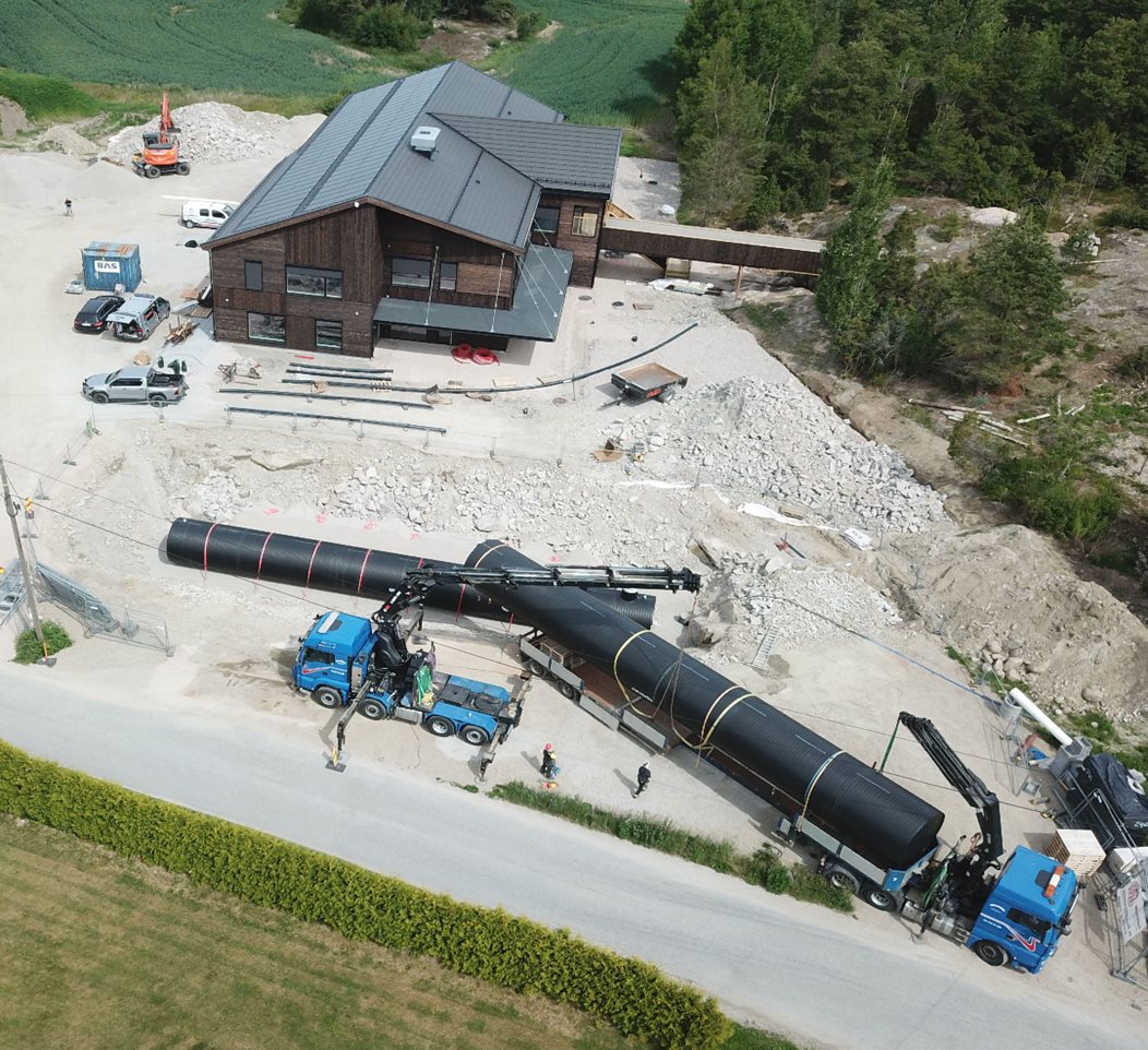 22.5-meter long fire water tanks at Kollen Kindergarten