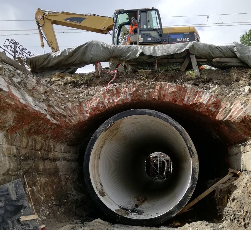 Renovation of the railway culvert